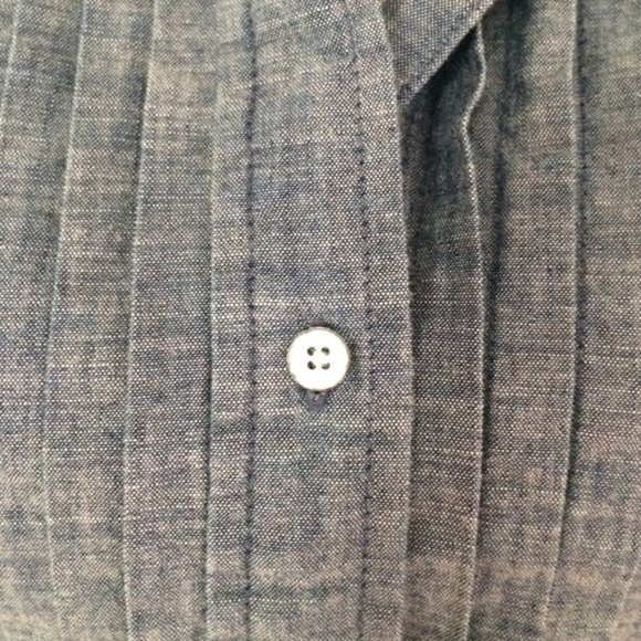 Lands' End chambray denim shirt dress size 4 - Picture 5 of 5